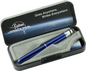 Fisher Space Pen Bullet blau mit weichem Stylus im Etui