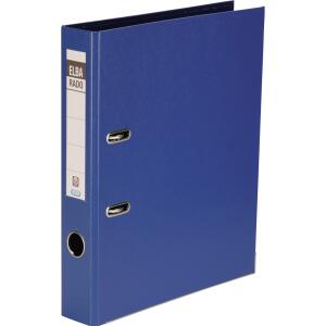 ELBA Ordner "rado plast" A4, PVC, mit auswechselbarem Rückenschild, Rückenbreite 5 cm, blau