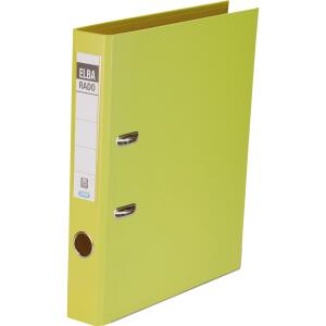 ELBA Ordner "rado plast" A4, PVC, mit auswechselbarem Rückenschild, Rückenbreite 5 cm, gelb