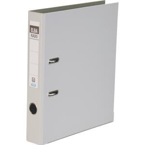 ELBA Ordner "rado plast" A4, PVC, mit auswechselbarem Rückenschild, Rückenbreite 5 cm, grau