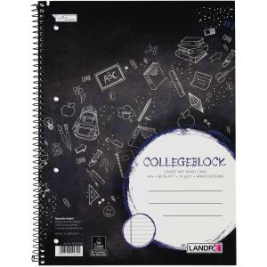 Collegeblock A4, 80 Blatt, 70 g/m², 4fach gelocht, liniert