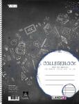 LANDRÉ Collegeblock A4 Abriss, 80 Blatt, 70 g/m², 4fach gelocht, liniert mit Rand links