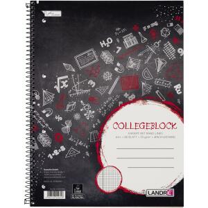 Collegeblock A4, 80 Blatt, 70 g/m², 4fach gelocht, kariert