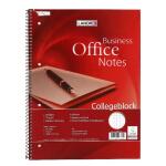 LANDRÉ Collegeblock "Office" A4 Abriss, 80 Blatt, 70 g/m², 4fach gelocht, kariert mit Rand links