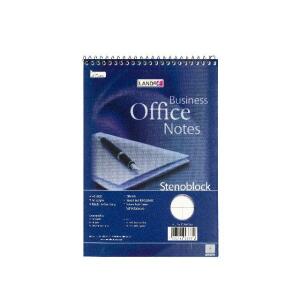 LANDRÉ Stenoblock "Office" mit Spirale und Mittellinie, A5, 40 Blatt, 70 g/m², liniert