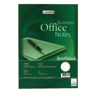 LANDRÉ Briefblock "Office" A4, 50 Blatt, 70 g/m², Lineatur 20 (blanko)