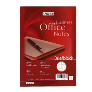 LANDRÉ Briefblock "Office" A5, 50 Blatt, 70 g/m², Lineatur 22 (kariert)