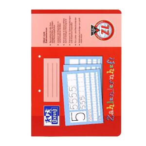 OXFORD Schule Zahlenlernheft A4 quer, 16 Blatt, Lineatur ZL, Optik Paper®, 2fach gelocht