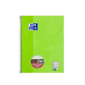 OXFORD Schule Collegeblock A4+ (220 x 295 mm), 80 Blatt, kariert/liniert, Optik Paper®, 4fach gelocht