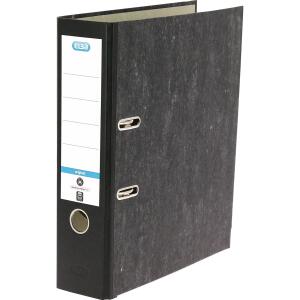 ELBA Ordner "smart Original" Wolkenmarmor, mit aufgeklebtem Rückenschild, Rückenbreite 8 cm, schwarz