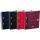 Oxford Office European Book "Essentials" A5+, kariert 5 mm, 100 Blatt, Optik Paper®, mit Mikroperforation und 3 versetzbaren Registern, 5er-Packung, 4 Farben sortiert: Marineblau; Schwarz; Rot; Aubergine