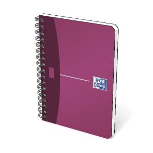 Oxford Office Spiralbuch "Urban Mix" A6, kariert 5 mm, 90 Blatt, Optik Paper®, ohne Mikroperforation, 10er-Packung mit 4 Farben