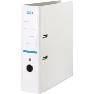 ELBA Ordner "smart Pro" PP/Papier, mit auswechselbarem Rückenschild, Rückenbreite 8 cm, weiß
