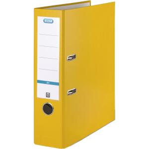 ELBA Ordner "smart Pro" PP/Papier, mit auswechselbarem Rückenschild, Rückenbreite 8 cm, gelb