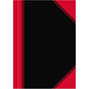 Bantex China-Kladde schwarz/rot, A6, 96 Blatt, 70 g/m², kariert