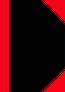 Bantex China-Kladde schwarz/rot, A5, 96 Blatt, 70 g/m², Lineatur 6