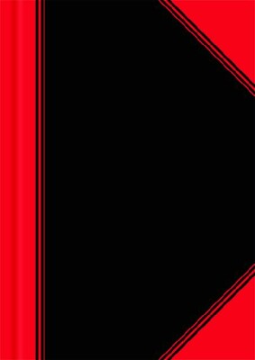 Bantex China-Kladde schwarz/rot, A6, 96 Blatt, 70 g/m², blanko
