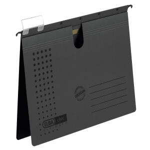 ELBA Hängehefter "chic ULTIMATE" A4, mit kaufm. Heftung, antharazit, 5er-Pack