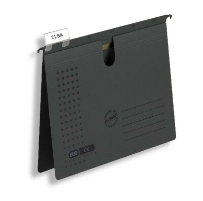 ELBA Hängehefter "chic ULTIMATE" A4, mit kaufm. Heftung, antharazit, 5er-Pack