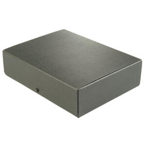 ELBA Dokumentenmappe A4, aus 1,4 mm starker Hartpappe (RC), Füllvermögen: 8 cm (ca. 780 DIN A4-Blätter), mit 3 Einschlagklappen und Druckkopfverschluss, schwarz