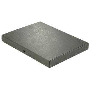 ELBA Dokumentenmappe A4, aus 1,4 mm starker Hartpappe (RC), Füllvermögen: 3 cm (ca. 280 DIN A4-Blätter), mit 3 Einschlagklappen und Druckkopfverschluss, schwarz