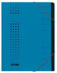 Ordnungsmappe "chic" A4, 12 Fächer, aus 450 g/m² Karton (RC), blau