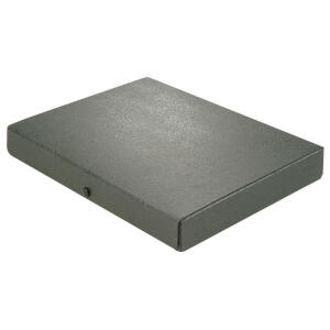 ELBA Dokumentenmappe A4, aus 1,4 mm starker Hartpappe (RC), Füllvermögen: 4 cm (ca. 380 DIN A4-Blätter), mit 3 Einschlagklappen und Druckkopfverschluss, schwarz