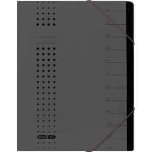 Ordnungsmappe "chic" A4, 7 Fächer, aus 450 g/m² Karton (RC), anthrazit
