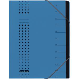 ELBA Ordnungsmappe "chic" A4, 7 Fächer, mit Spanngummi, aus 450 g/m² Karton (RC), blau