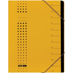 Ordnungsmappe "chic" A4, 7 Fächer, aus 450 g/m² Karton (RC), gelb