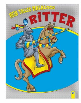 Trötsch Malbl. Glitzerst. "Ritter"* 16 x 21 cm, 12 Seiten