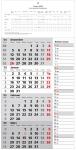 2025 Güss 4-Monatskalender mit Notizspalte 60x30cm