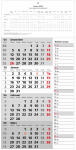 2026 GÜSS 4-Monatskalender mit Notizspalte