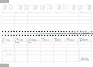 2026 Güss Tischquerkalender 30x10cm 1W. = 2S.