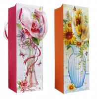 Trötsch Flaschentasche "Blumen" 12 x 35...