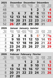 2026 GÜSS Ersatzkalendarium für Edelstahlkalender