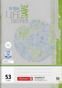 BRUNNEN Vokabelheft A5 32 Blatt liniert Lineatur 53 Recyclingpapier