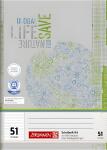 BRUNNEN 104613101 Schulheft Recycling A6 liniert, Lin. 51...