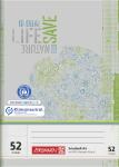 BRUNNEN 104613201 Schulheft Recycling A6 kariert, Lin. 52...