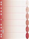 BRUNNEN Ringbuchregister A4 6teilig red 106659423