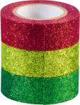 Glitter Tapes jede Rolle 3 m x 15 mm dunkelgrün...