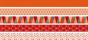 Deko Tapes Mini Triangle jede Rolle 3 m x 12 mm Papier-Tapes koralle