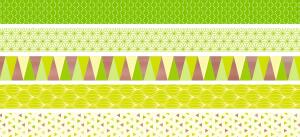Deko Tapes Mini Triangle jede Rolle 3 m x 12 mm Papier-Tapes lime