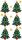 HEYDA 203780720 Stick-Ons-Mix Weihnachtsbäume 75 x 165 cm