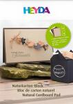 HEYDA Naturkarton-Block A4 chamois hellbraun schwarz...