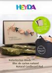 HEYDA Naturkarton-Block A3 chamois hellbraun schwarz...