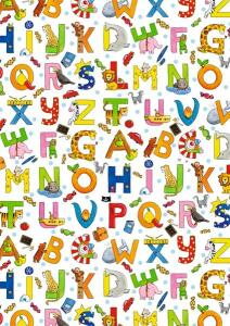 HEYDA 204771755 Motivkarton Kids Color Buchstaben 50 x 70 cm