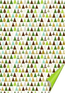 HEYDA 204771836 Motivkarton Tanne 50 x 70 cm grün/goldfarben