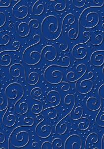 HEYDA 204772263 Prägekarton Milano 50 x 70 cm mittelblau