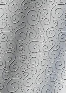 HEYDA Prägekarton Milano 50 x 70 cm silberfarben Rückseite weiss